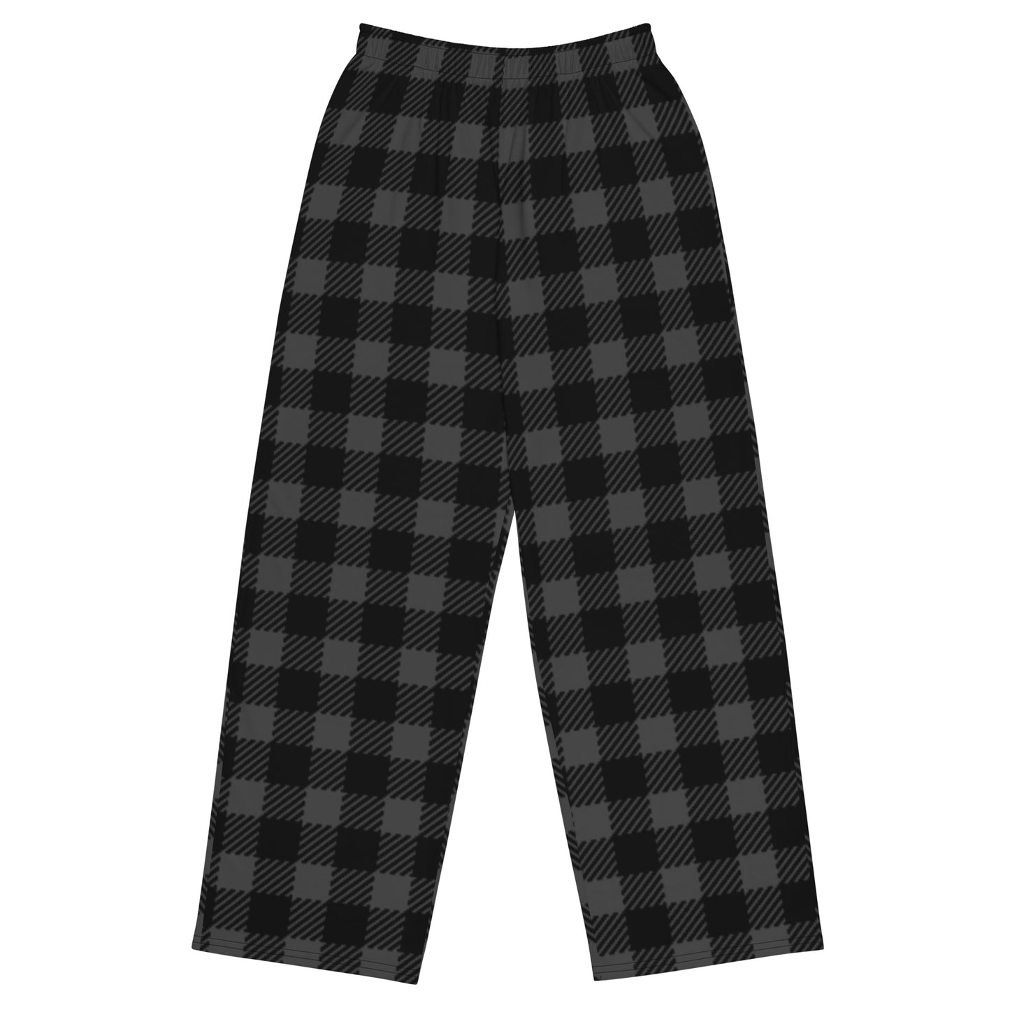 Premium Black Checkered Wide-leg pants