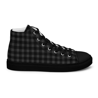 Men’s Premium Black Plaid Shoes